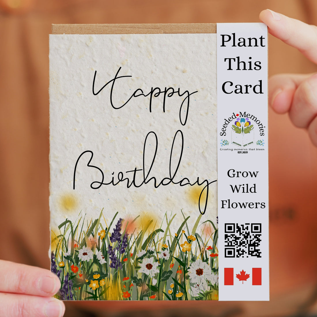 Field of gold Happy birthday card