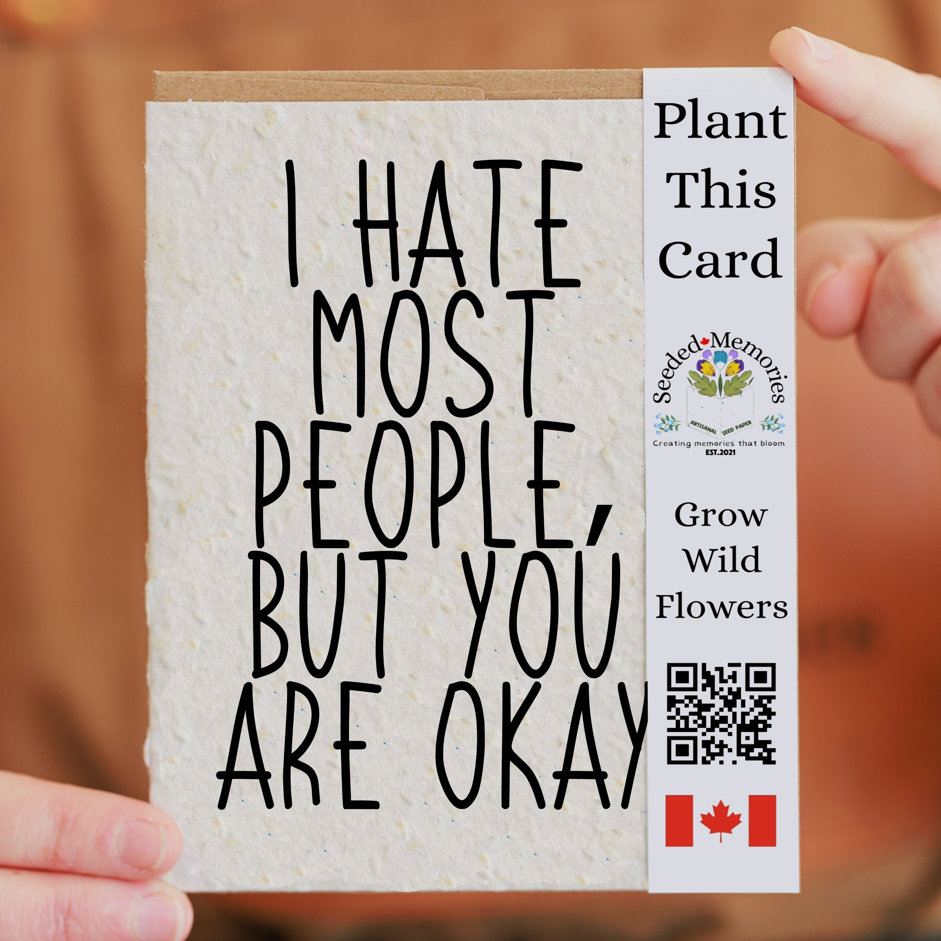 I Hate Most People But You Are Okay - All Occasion Card
