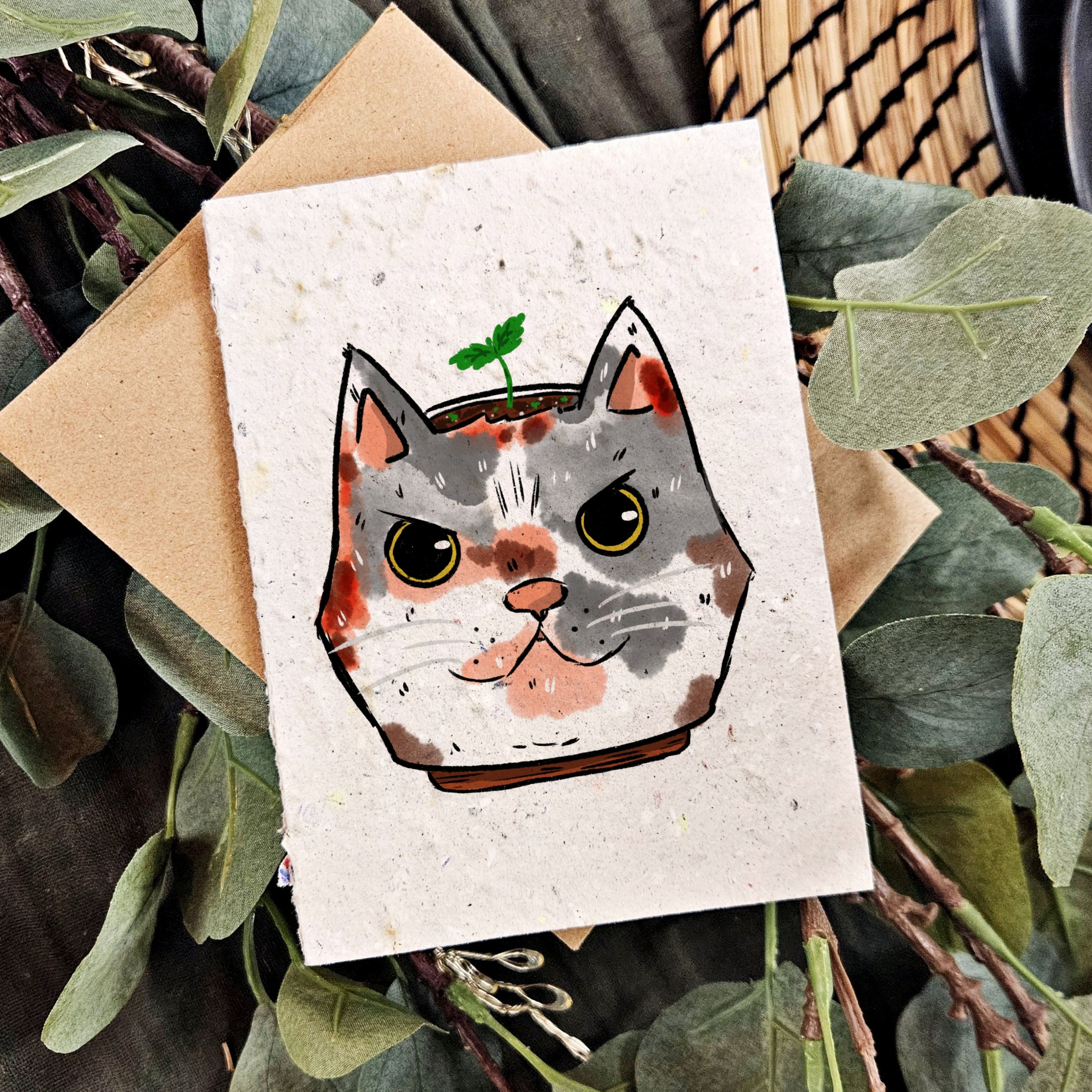 Gamora the Cat Planter - Cat Card