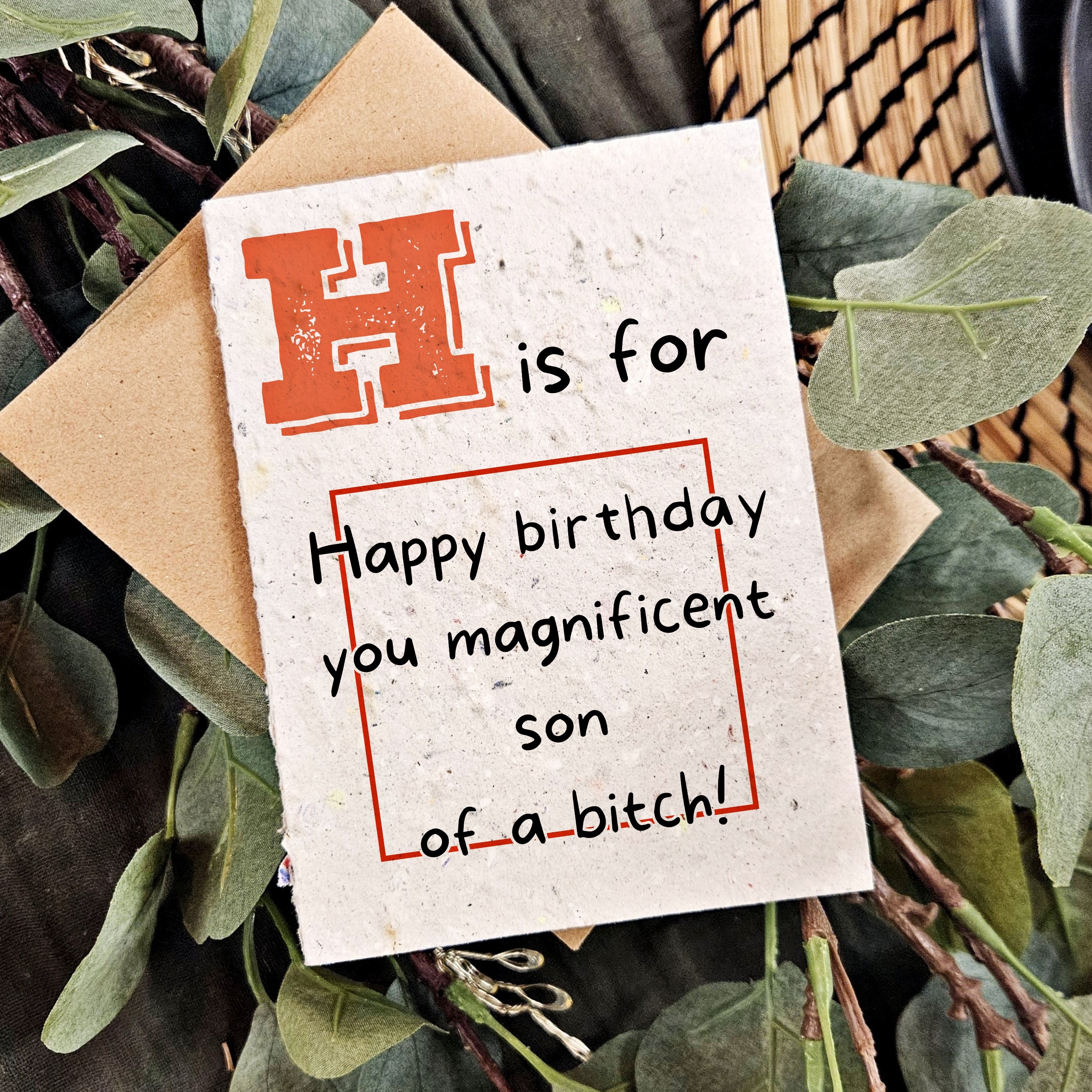 H is for - Birthday Card