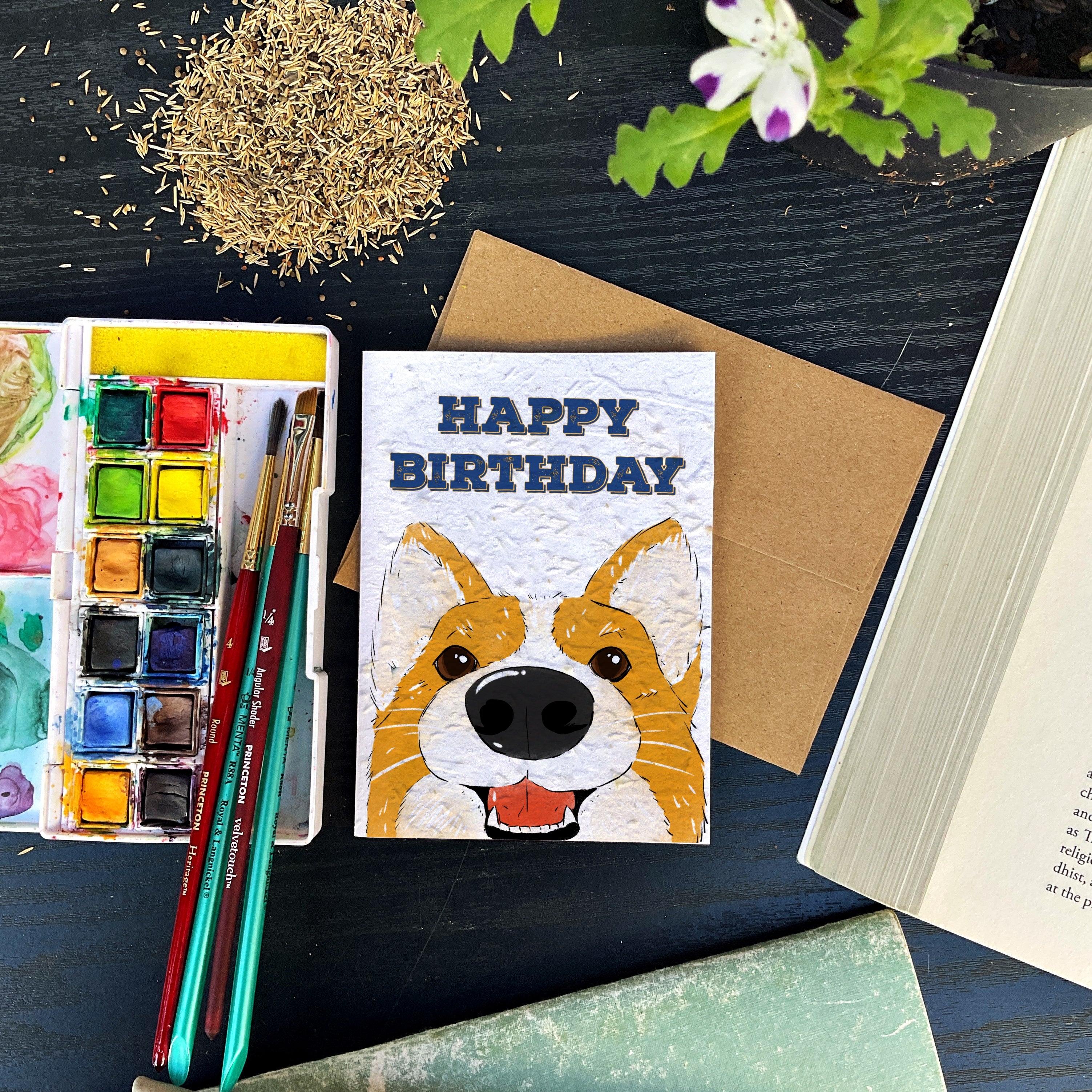Corgi Love - Birthday Card