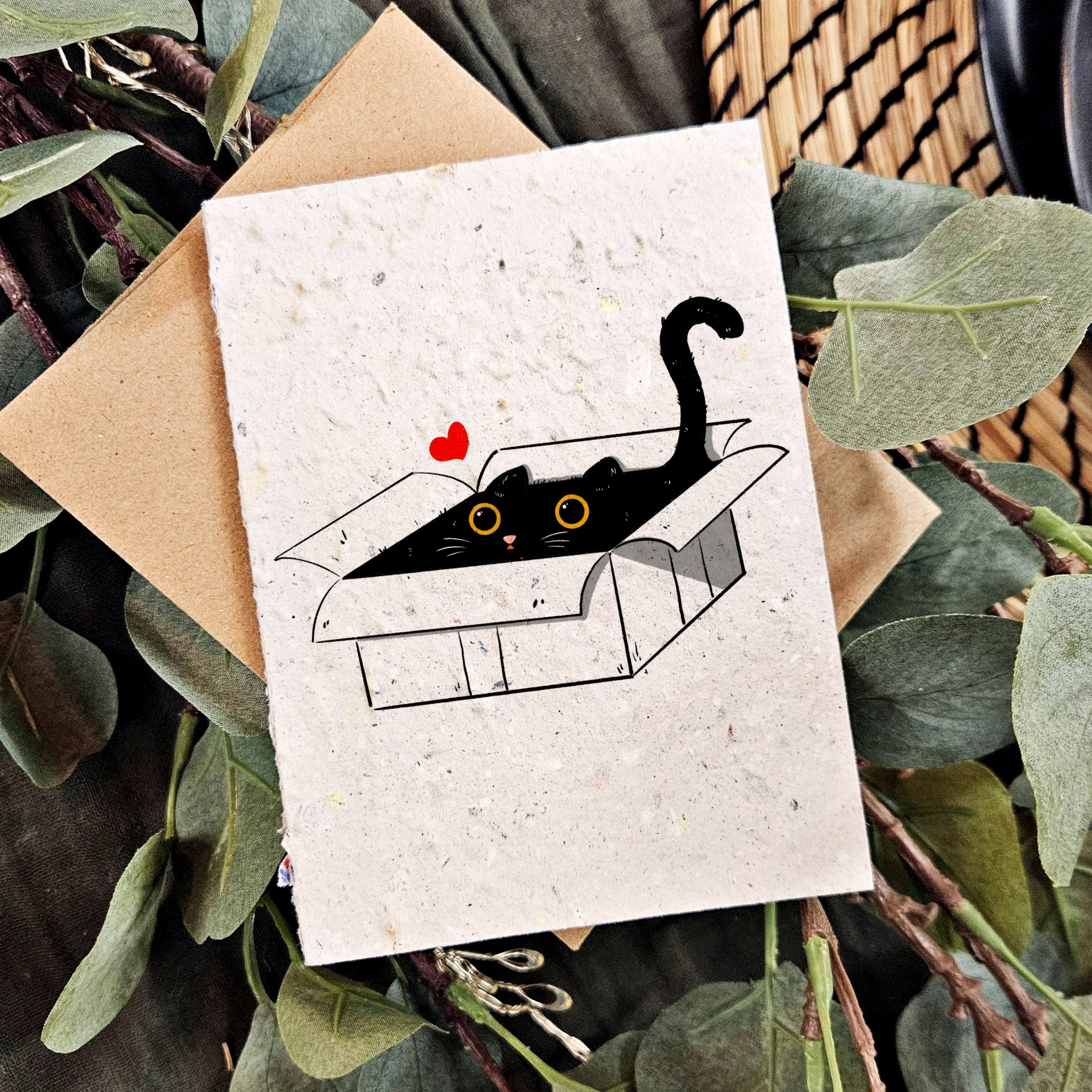 Cat in the Box - Cat card