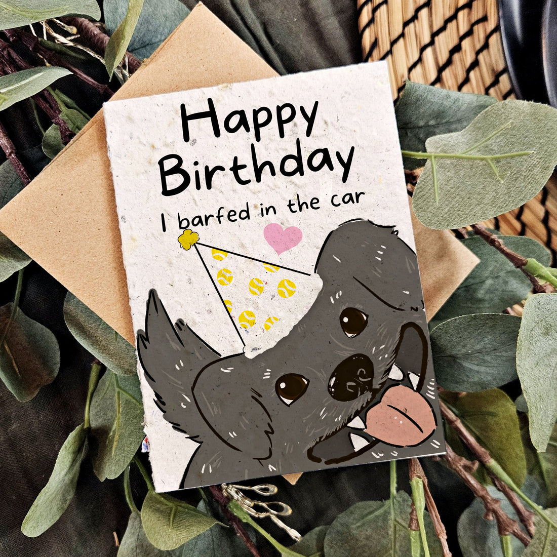 I Barfed in the Car - Birthday Card