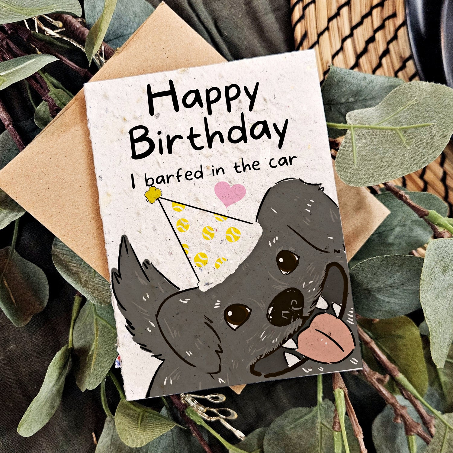 I Barfed in the Car - Birthday Card