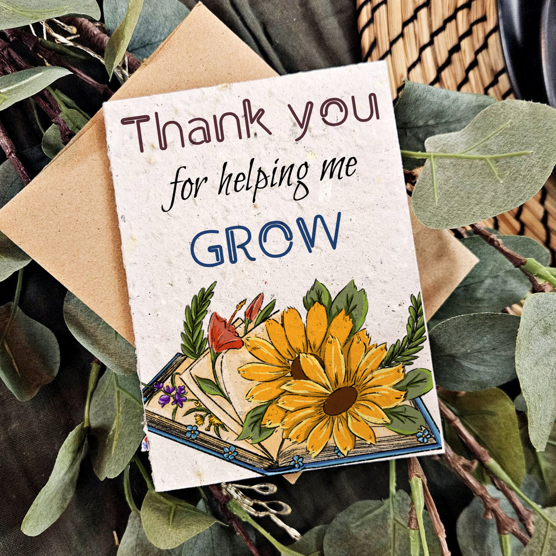 For Helping Me Grow - Thank You Card