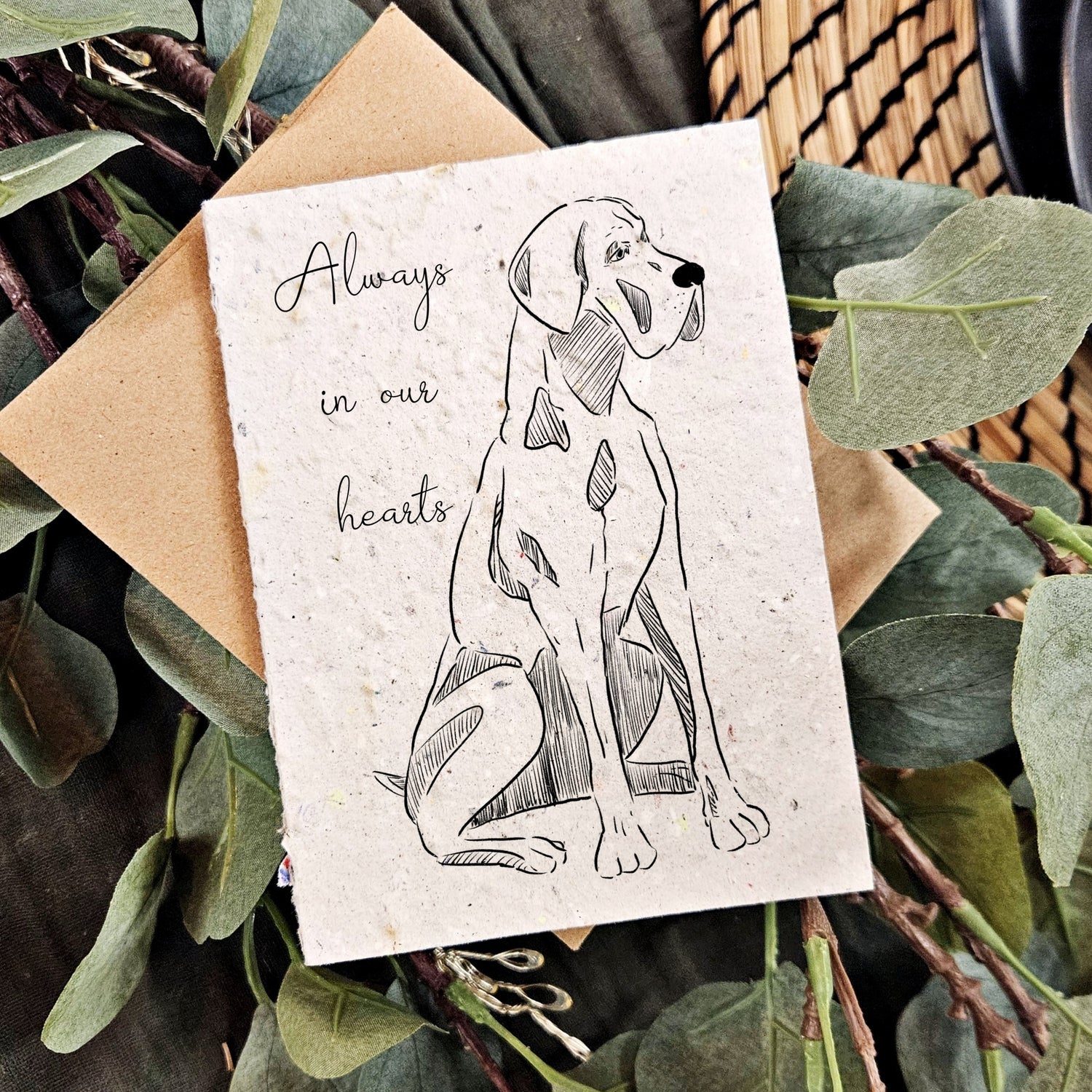 Dog Sympathy Card - Always in Our Hearts