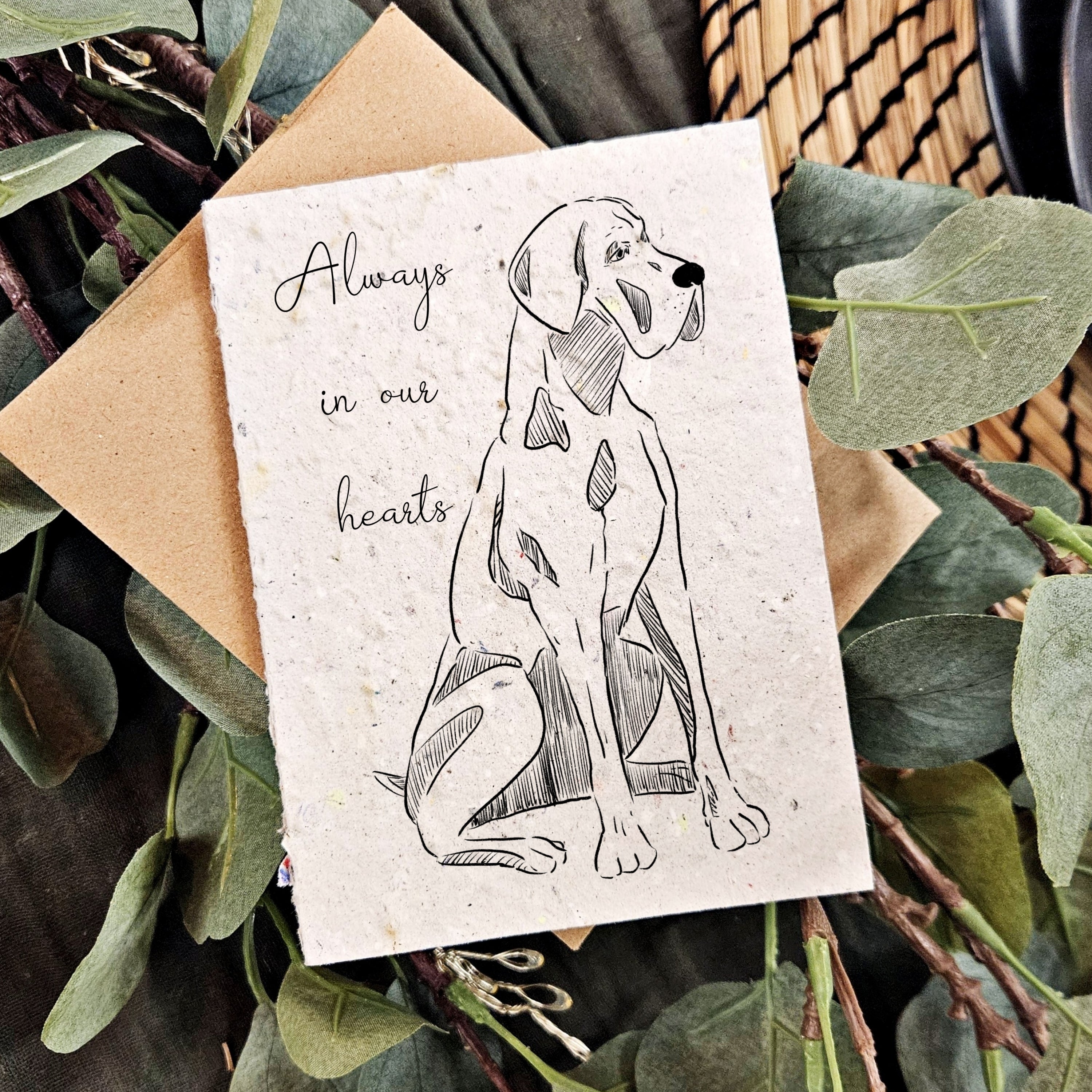 Dog Sympathy Card - Always in Our Hearts