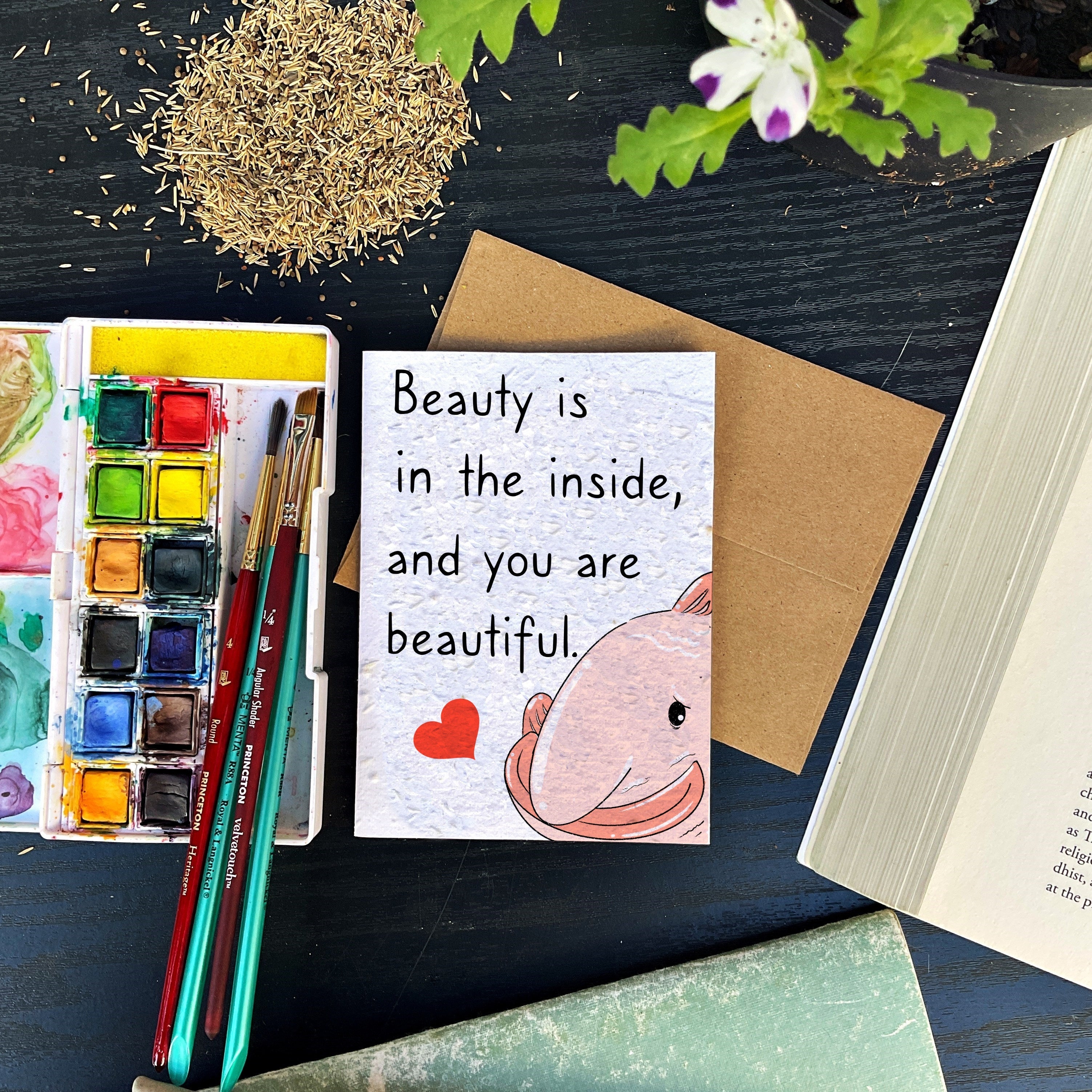 Blob Fish Inside Beauty Nice Fish Special Collection Card