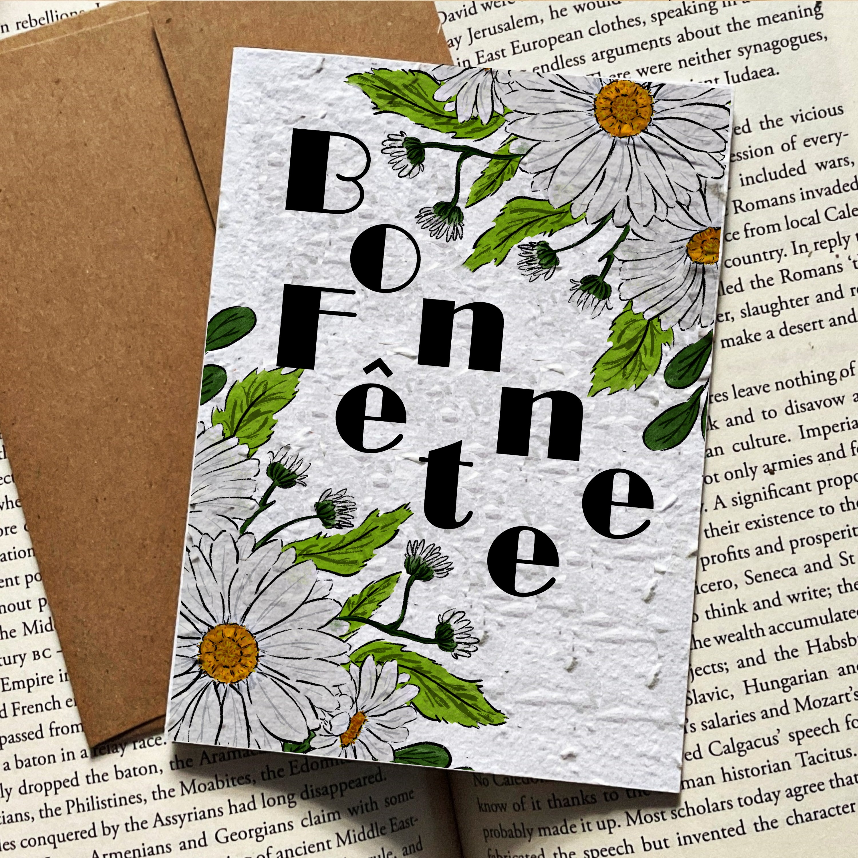 Daisy floral happy birthday Card