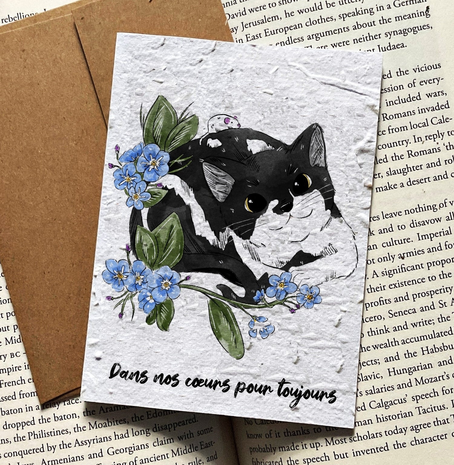 Cat Sympathy Card - Always in Our Hearts