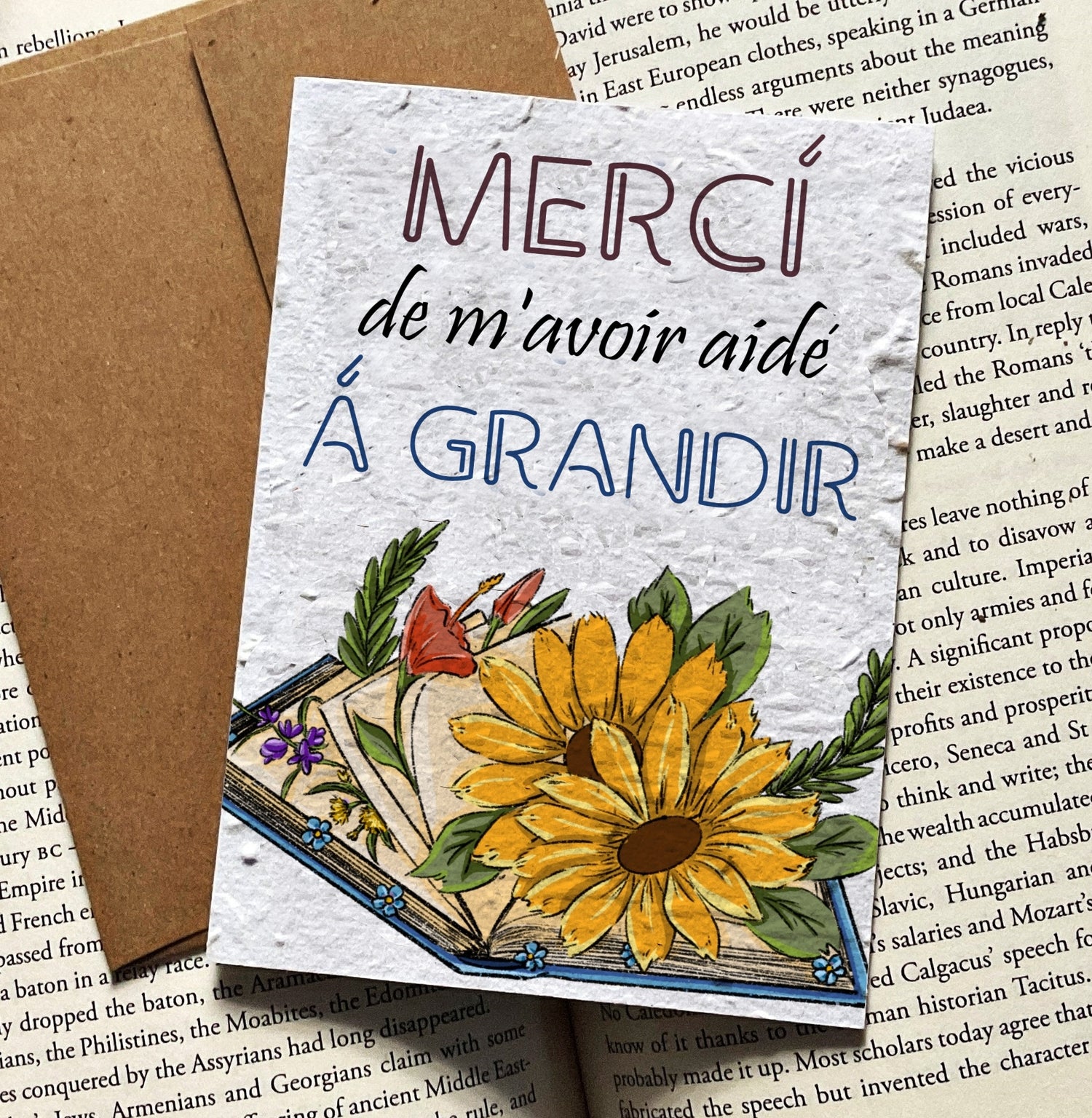 For Helping Me Grow - Thank You Card