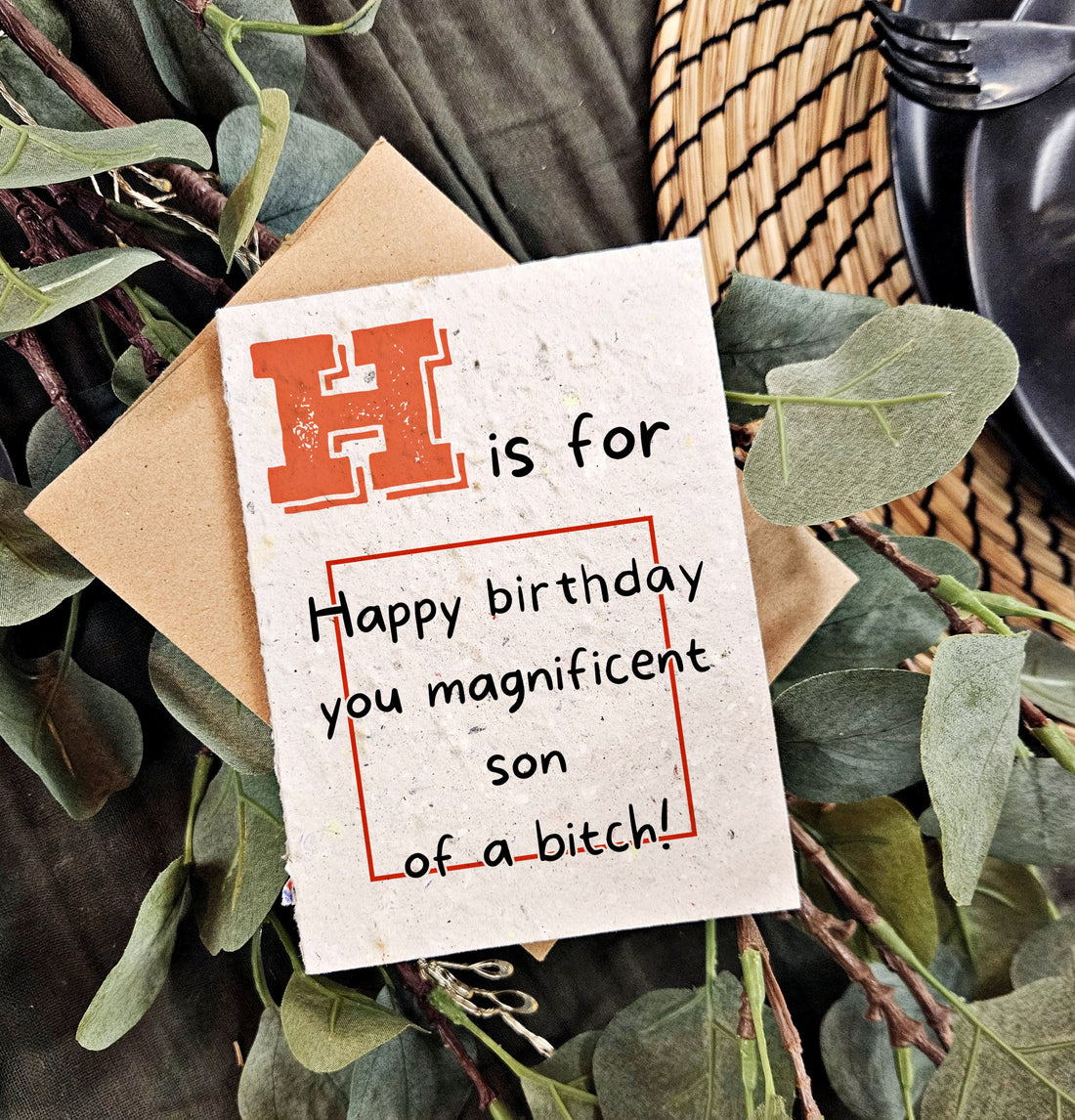 H is for - Birthday Card