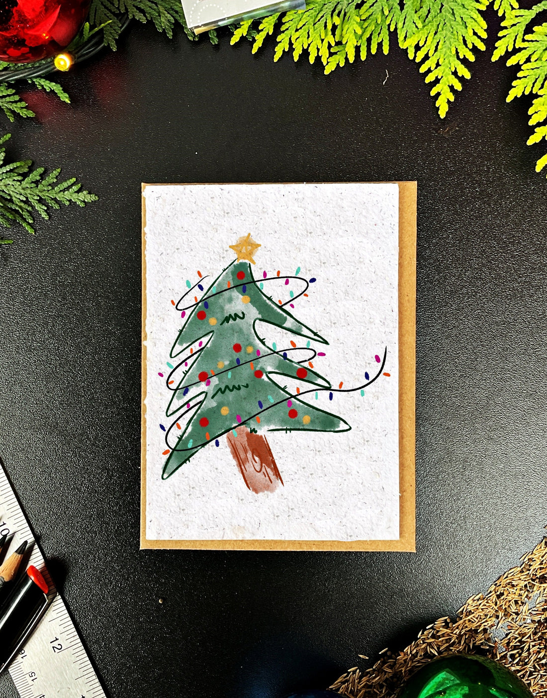 Dancing Tree Holiday Card